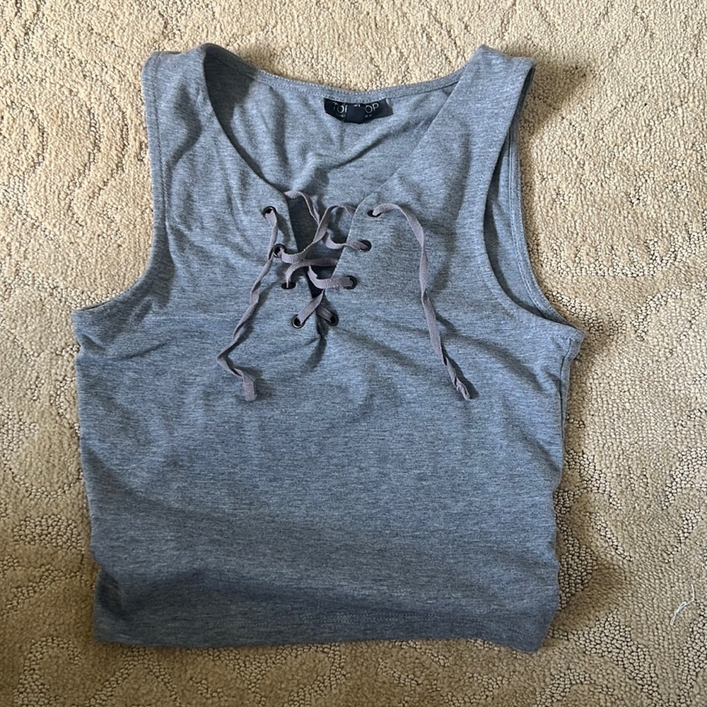 Topshop lace up top